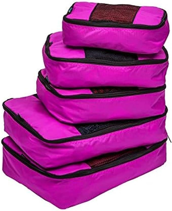 TravelWise Luggage Packing Organization Cubes 5 Pack, 1 Small, 2 Medium by TravelWise