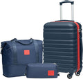 Coolife Suitcase Set 3 Piece Luggage Set Carry On Hardside Luggage by COOLIFE