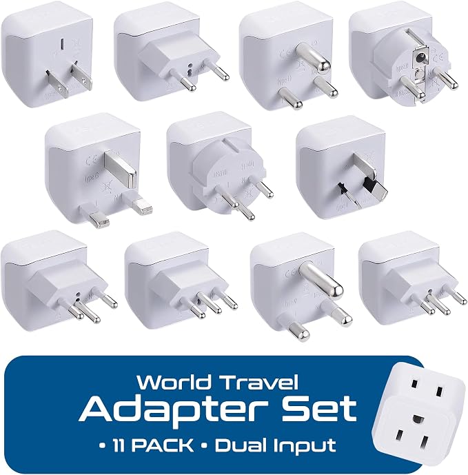 Ceptics World Travel Adapter Set - 2 in 1 USA to Europe - Image 3