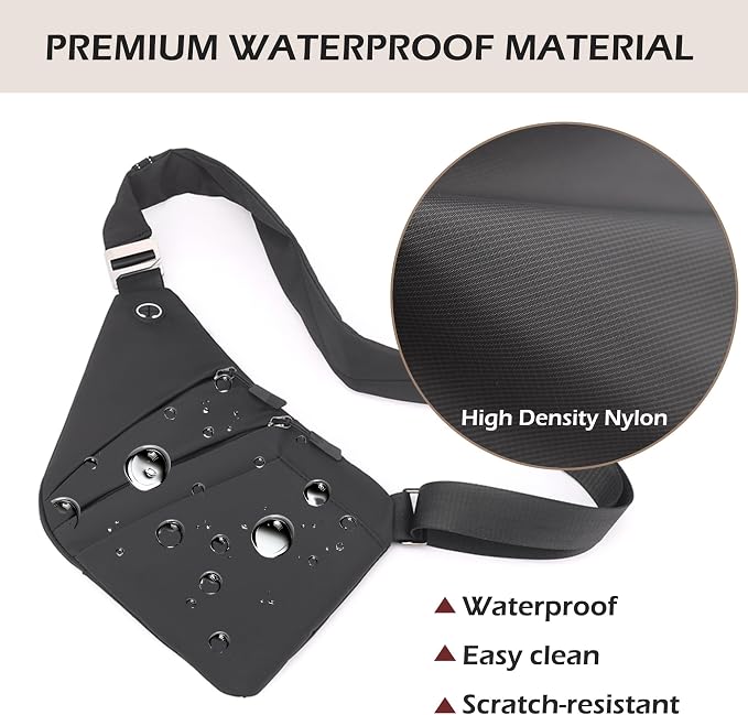Anti Theft Crossbody Bags for Women Men, Slim Sling Bags - Image 7