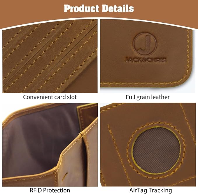 Jack&Chris Genuine Leather Handmade Passport Holder - Image 4