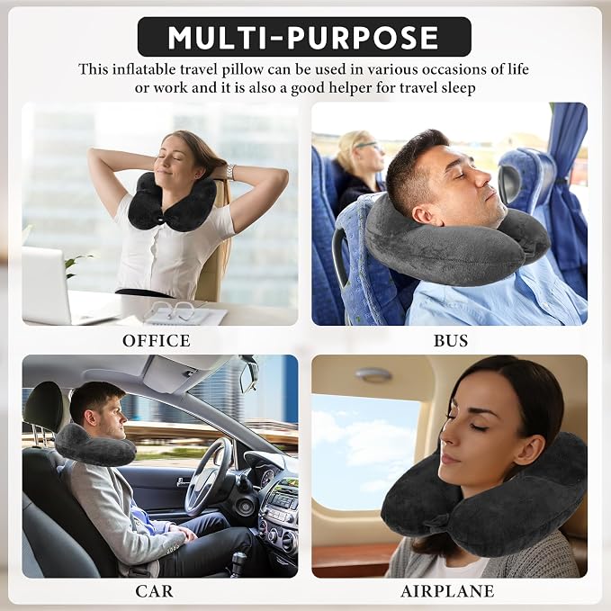 Sintuff 2 Pack Inflatable Travel Pillow - Image 7