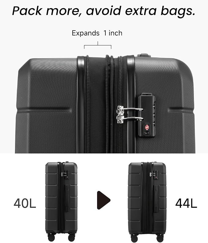 Luggage Sets 3 Piece, Expandable Hardside Suitcases - Image 3