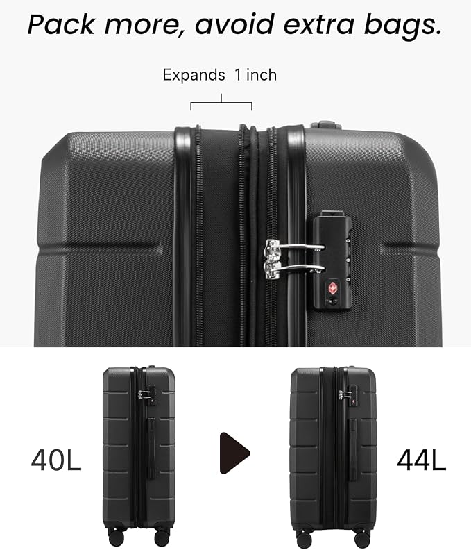Luggage Sets 3 Piece, Expandable Hardside Suitcases - Image 3