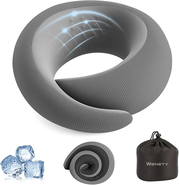 Neck Pillow for Traveling, Travel Neck Pillow for Airplanes, Smooth & Cooling by Unknown