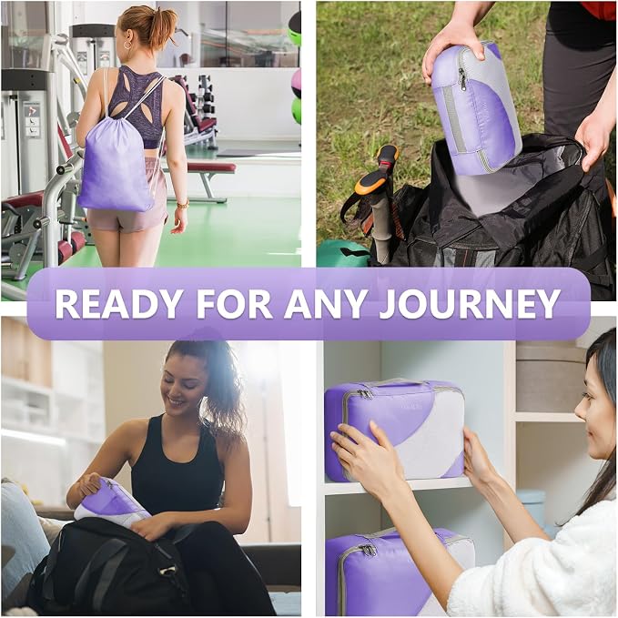 8 Set Packing Cubes for Travel, Gifts for Women Mom, Anti-Tearing Suitcase - Image 6