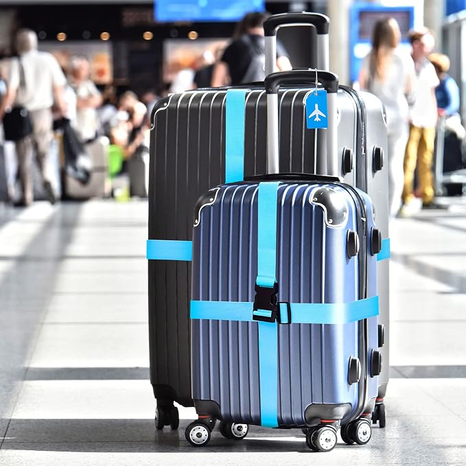 Weewooday 8 Pcs Luggage Straps Suitcase Tags Set - Image 6