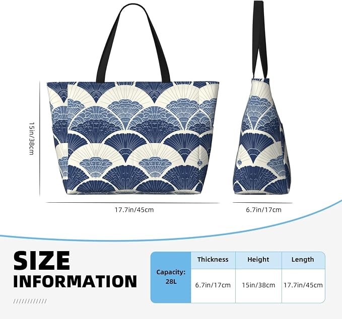 Beach Bag for Women Beach Tote Bag Waterproof Sandproof Large Bags - Image 4