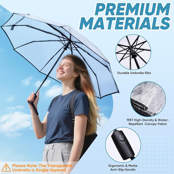 PTEROMY Windproof Compact Travel Umbrellas - Image 5