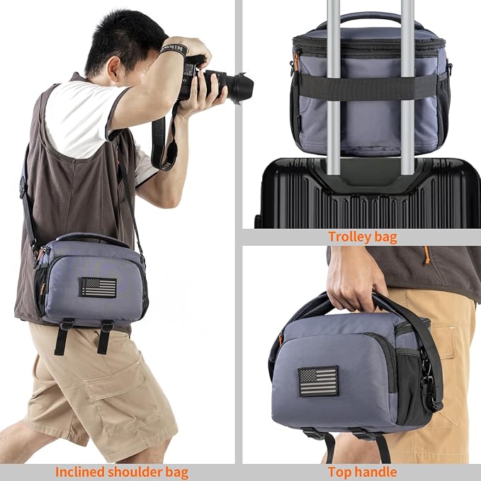 Camera Bag, Protective Covers Photography Shoulder Bag Compatible - Image 2