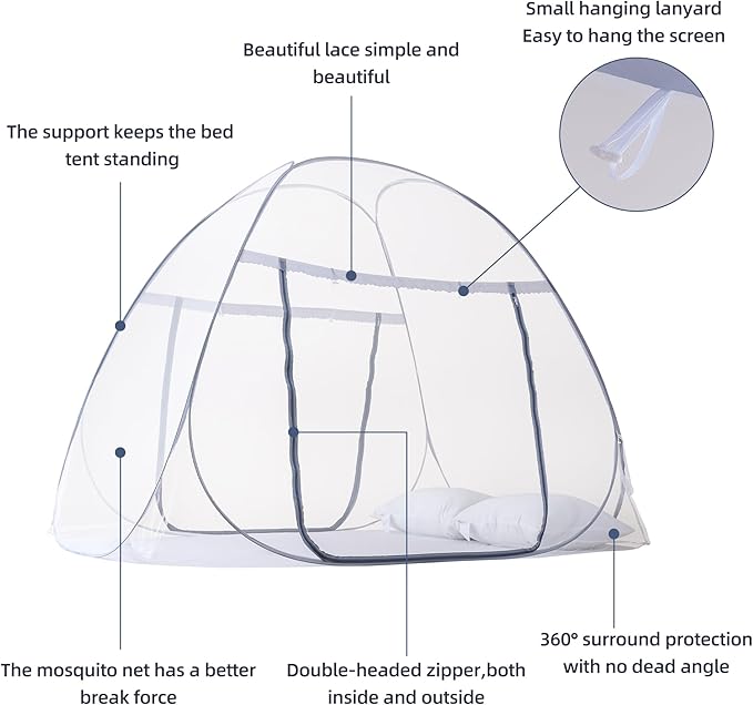 lazyzzz Pop-Up Mosquito Net Tent - Image 2