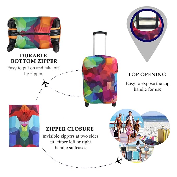 Explore Land Travel Luggage Cover Suitcase Protector Fits 27-30 Inch Case - Image 3