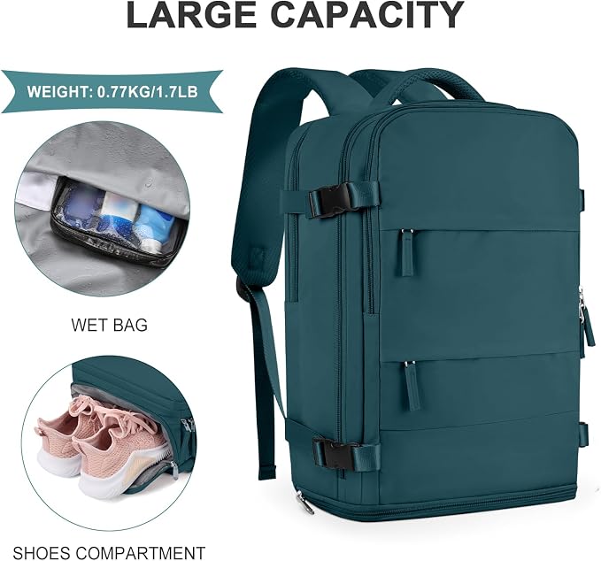 coowoz Travel Backpack For Women Men, Carry On Backpack, Hiking Backpack - Image 4
