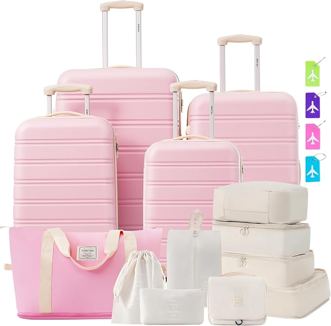 Merax Luggage sets of 13 Piece 16 20 24 28 IN Carry on Luggage sets 4 piece by Merax