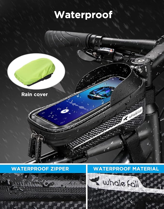 whale fall Bike Phone Frame Bag Waterproof, 3D Eva Hard Shell, Bike Phone Holder - Image 7