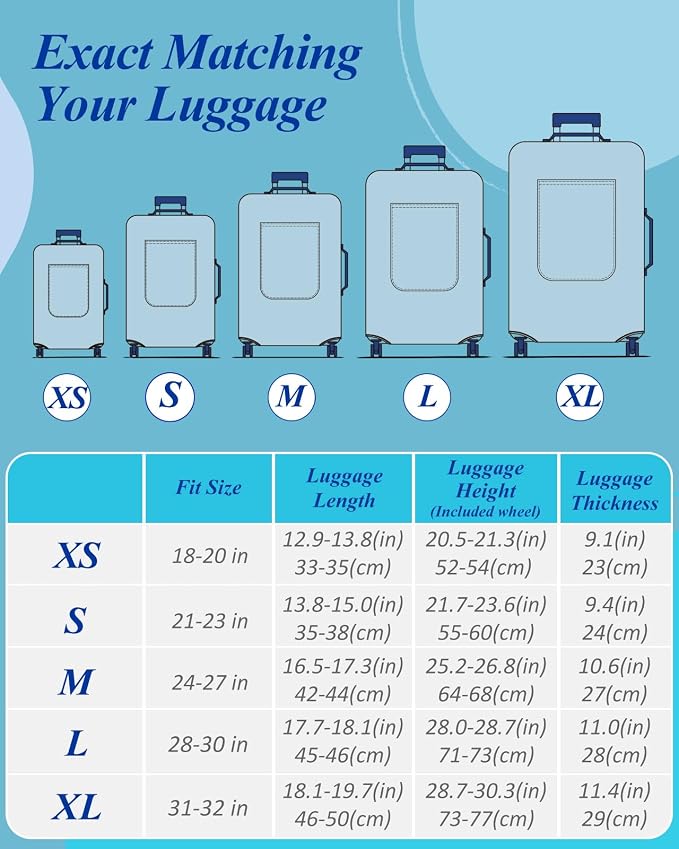 Slohif Luggage Cover for Suitcase Tsa Approved Protector - Image 2
