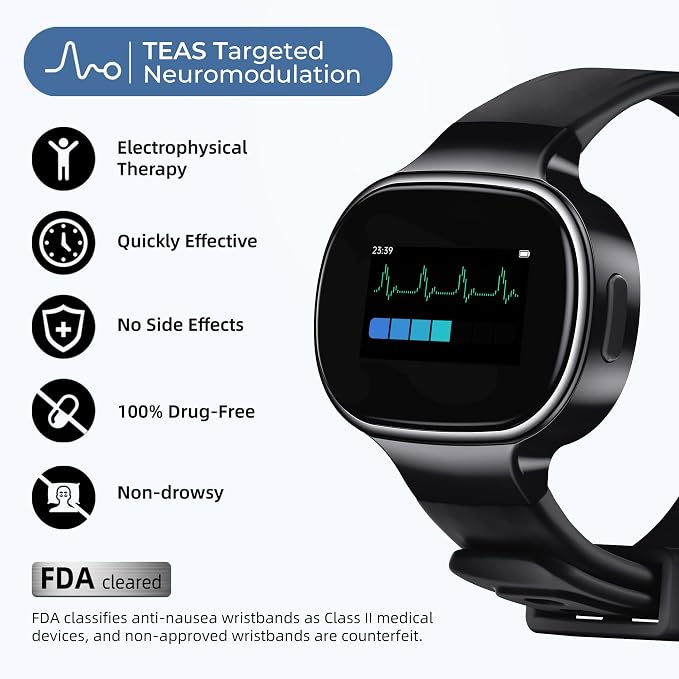 EmeTerm Smart FDA-Cleared Anti-Nausea Wristwatch Touchscreen IP67 Waterproof - Image 4