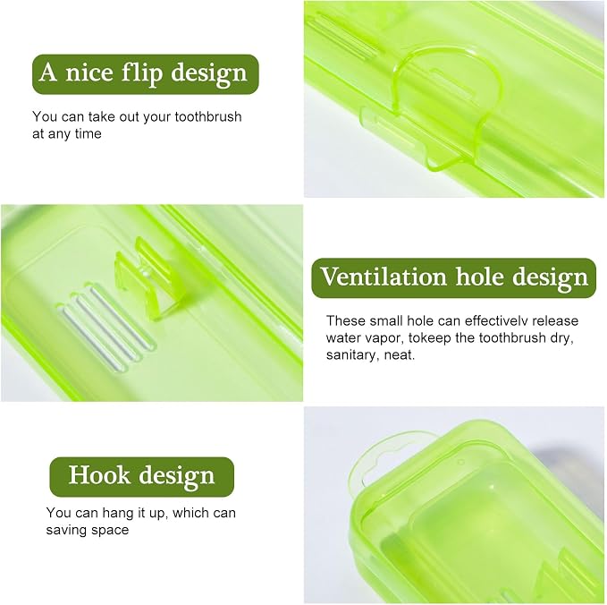 Toothbrush Case Holder 2 Pack, 7.87 x 1.85 x 1.18” - Image 3