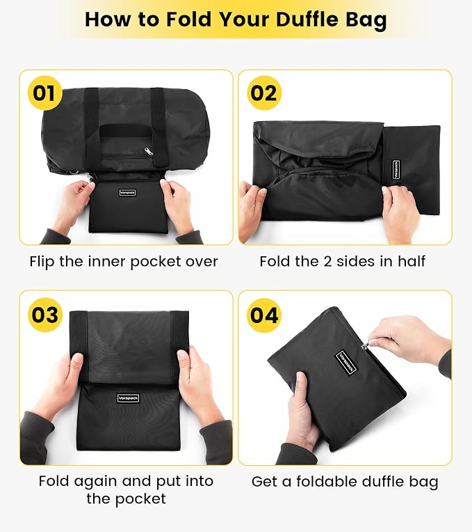 Vorspack Duffel Bag 20-24-28 Inches Foldable Gym Bag - Image 7