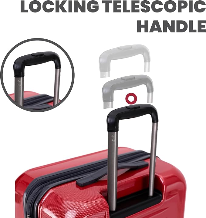Spyder Rails 20 Inch Expandable Hardside Upright Suitcase - Image 7