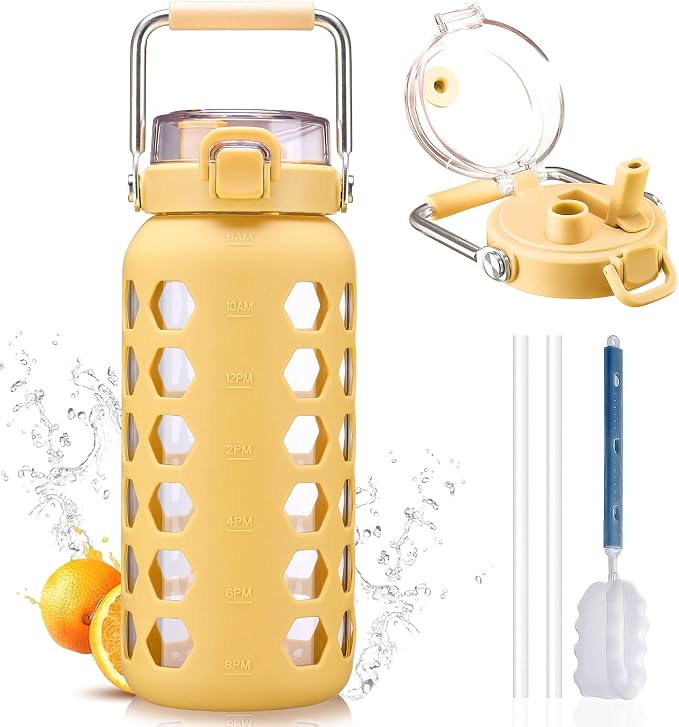 MUKOKO 64oz Glass Water Bottles by MUKOKO
