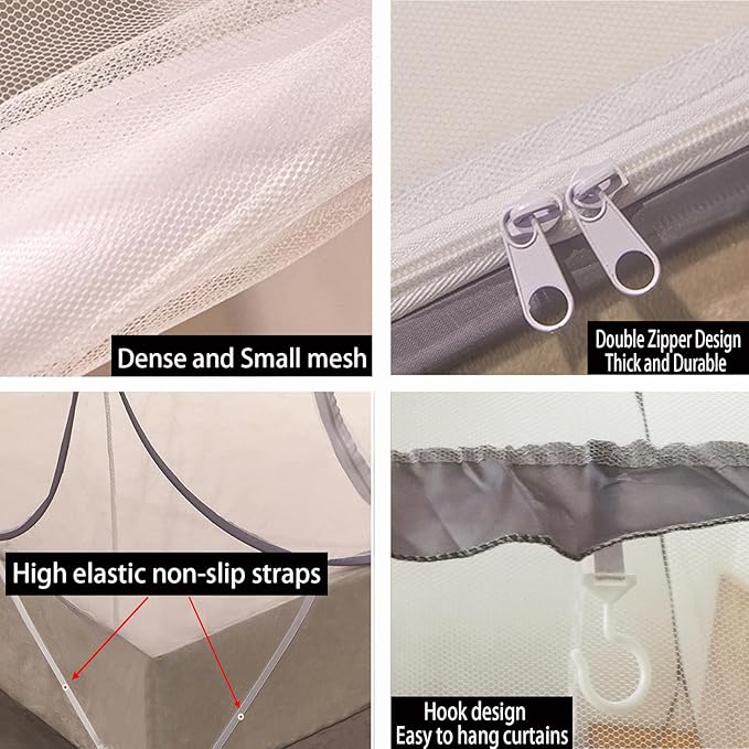CMINGJ Mosquito Net for Bed, Portable pop up Mosquito Netting - Image 6