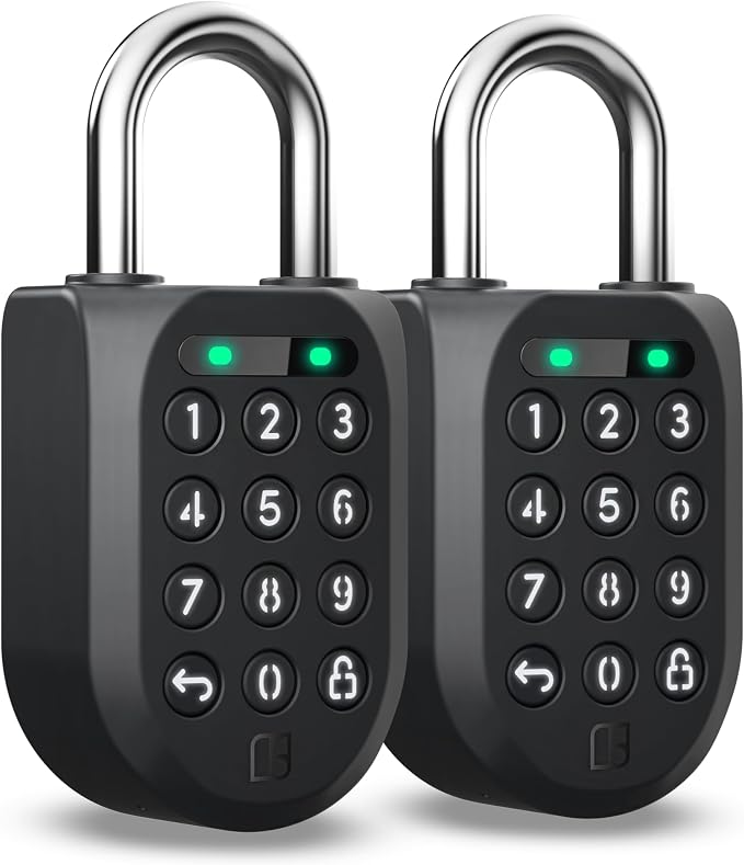 igloohome New Smart Padlock 2 2-Pack, The Toughest Smart Padlock – Generate by igloohome
