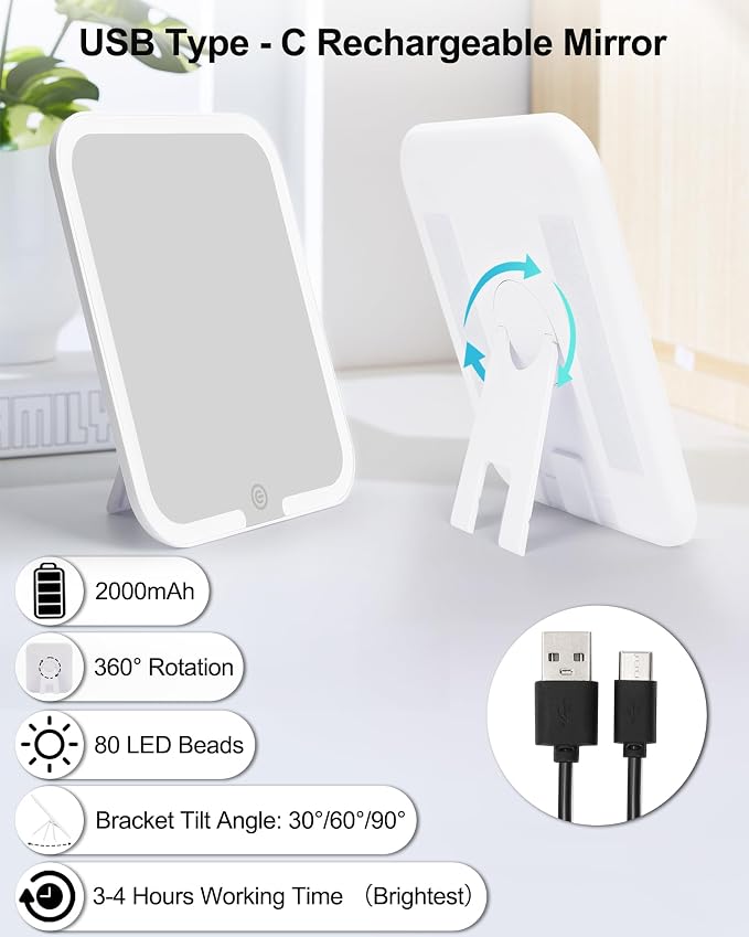 Chomeiu Makeup Bag with LED Mirror, Travel Makeup Case - Image 6