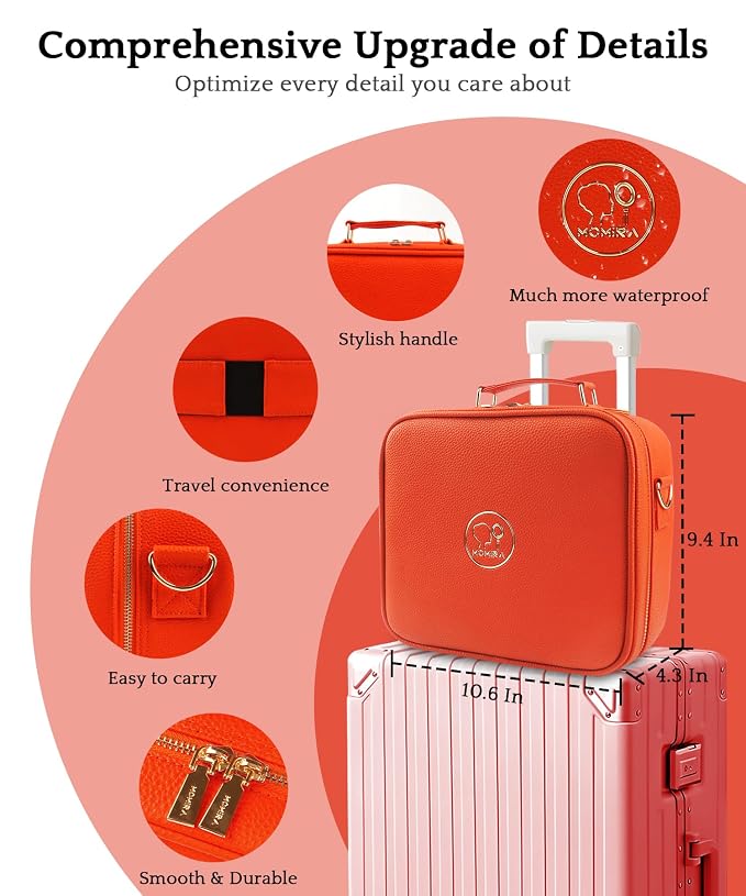 MOMIRA Travel Makeup Bag Cosmetic Bag - Image 4