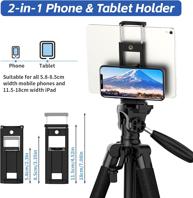 MACTREM 75 Inch Camera Tripod for Sony Canon Nikon, Lightweight Travel Video - Image 7
