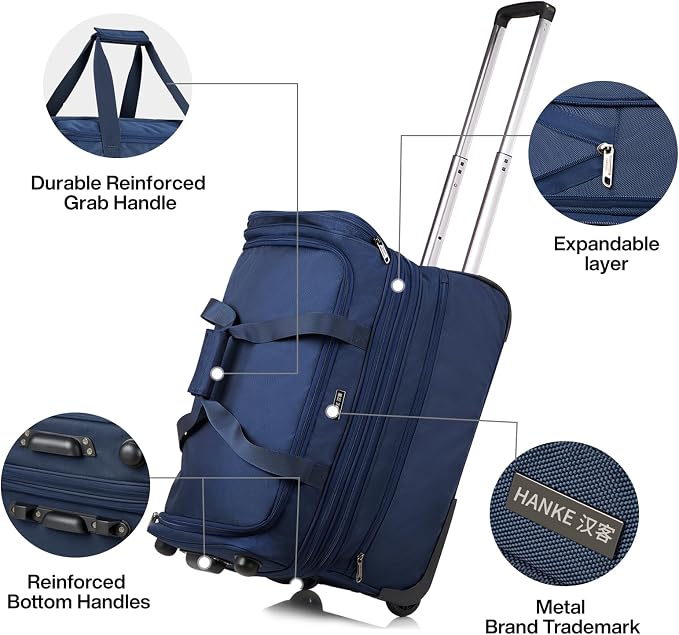 Hanke Large Expandable checked Luggage Suitcases - Image 7