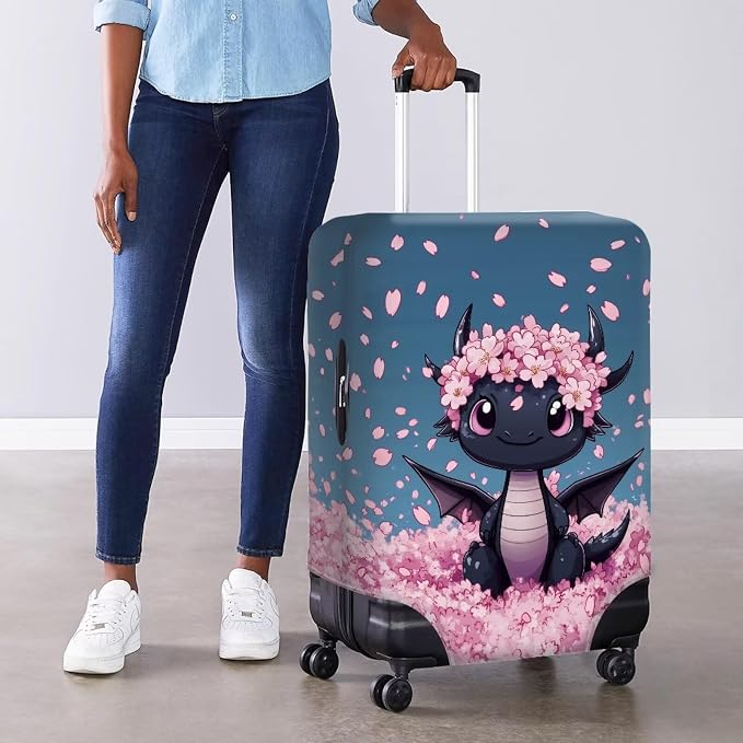 Dragon Suitcase Cover for Luggage Elastic Spandex Luggage Covers Protector - Image 4