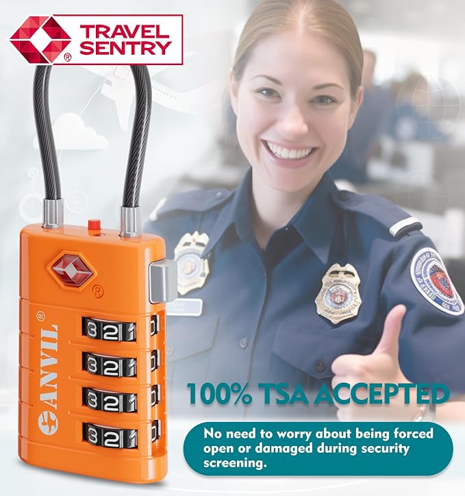 ANVIL 4 Digit Luggage Locks, TSA Locks - Image 8