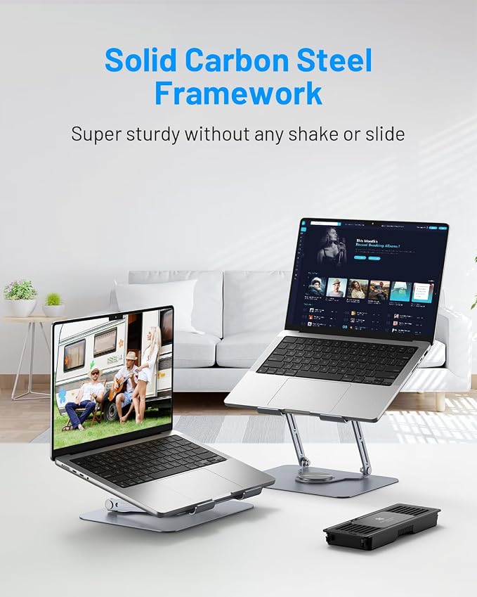 Laptop Cooling Stand with Detachable Thermoelectric Cooler, Adjustable Height & - Image 3