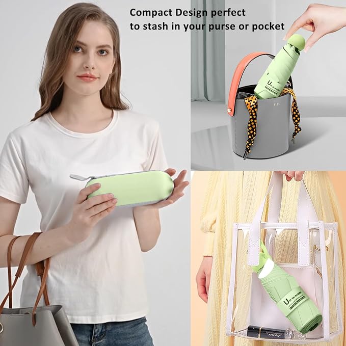 BAODINI Travel Mini Umbrella for Purse - Image 5