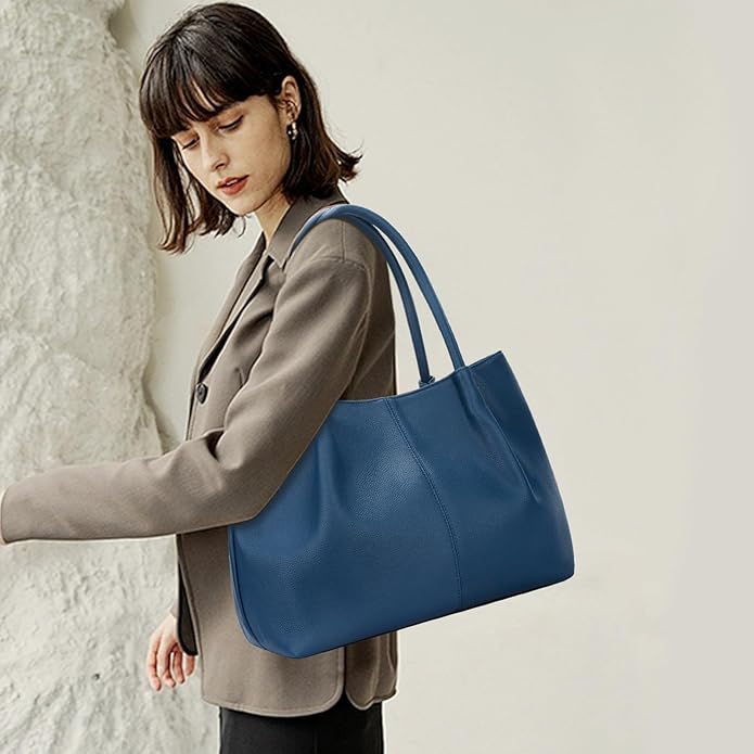 KKXIU Tote Bag for Women Vegan Leather Shoulder Purse Large Capacity Travel Bag - Image 3