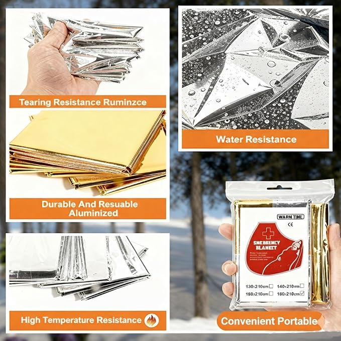 Professional 3-in-1 Survival Kit: Emergency Blanket, 120dB Whistle & - Image 7