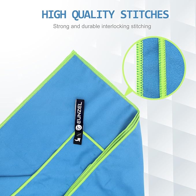 Eunzel Quick Dry Camping Towel, Microfiber Travel Towel 3 Size at 1 Pack - Image 3