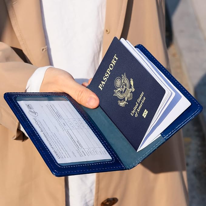 TIGARI Passport Holder for Travel Women Men, PU Leather Passport Wallet Cover - Image 3