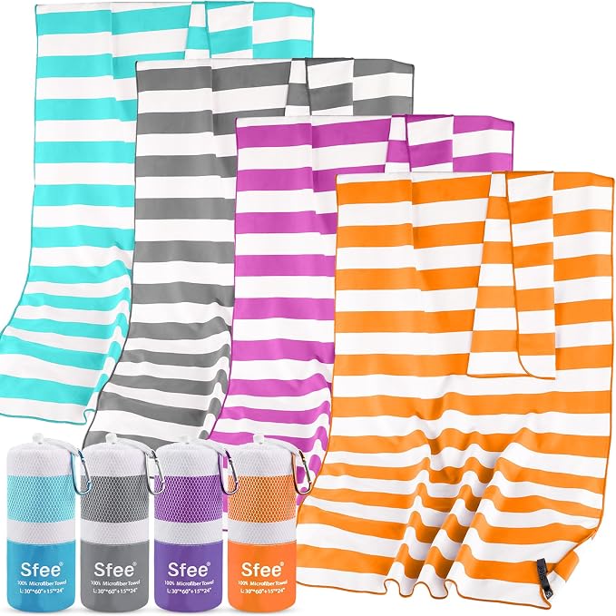 Sfee 2 in 1 Microfiber Beach Towel, Quick Dry Towel Camping Travel Towel Super by Sfee