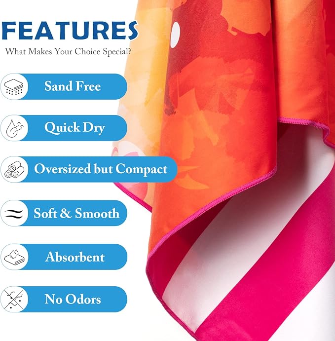 Your Choice Microfiber Quick Dry Sand-Free Beach Towel - Image 7