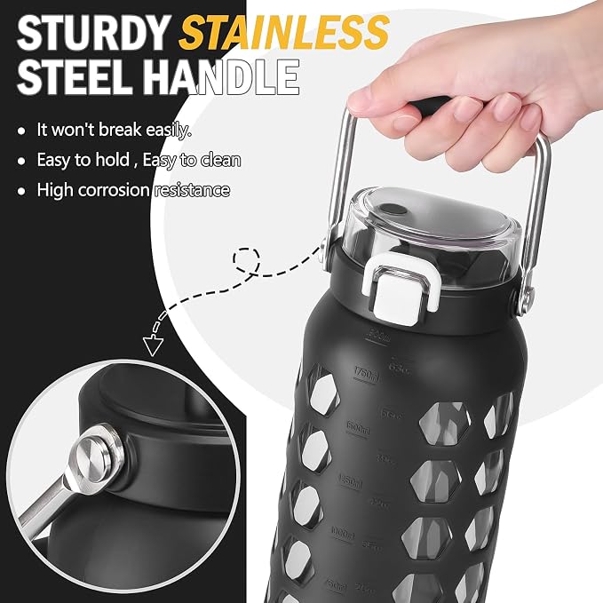 MUKOKO 64oz Glass Water Bottles - Image 2
