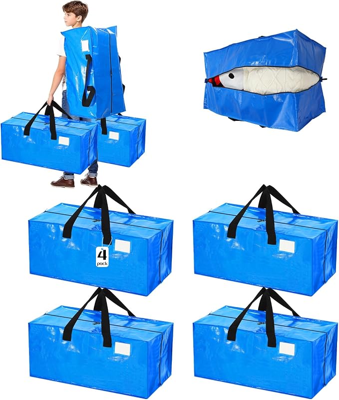 4 Pcs 24 Gallon Large Moving Bags by Clysee