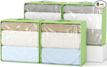 Clothes Storage Bags, Foldable Thick Fabric Blanket Storage Bags, Large Clear by Hopack