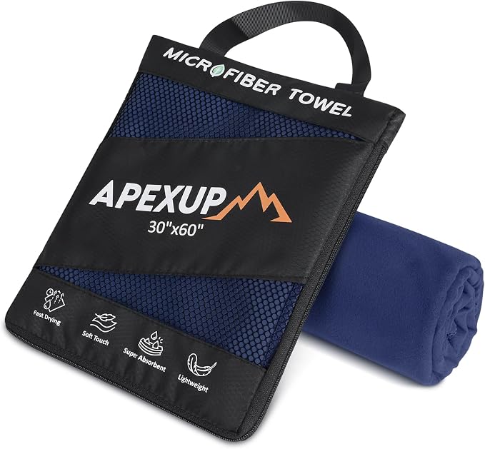 APEXUP Microfiber Travel Towel, Ultra Absorbent Quick Dry Towels, Lightweight by APEXUP