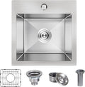 15 x 15 Inch Drop In Bar Sink, Small Kitchen Sink Single Bowl Topmount Bar Prep by Kadorer