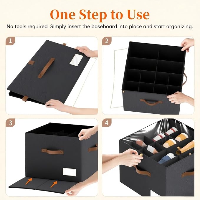 3 Pack Shoe Organizer for Closet, Foldable Shoe Storage Containers, Fits up to - Image 7