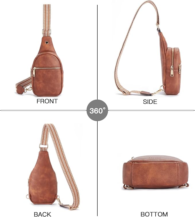 Telena Small Sling Bag for Women Leather Crossbody Fanny Packs Chest Bag for - Image 7
