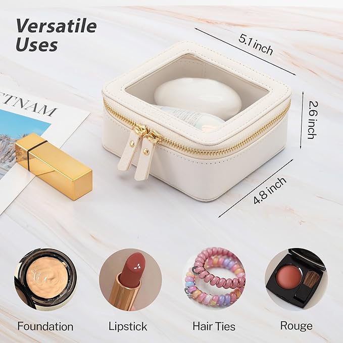 Aveniee Clear Makeup Bag Small, Mini Travel Toiletry Bag Cosmetic Bags Organizer - Image 3