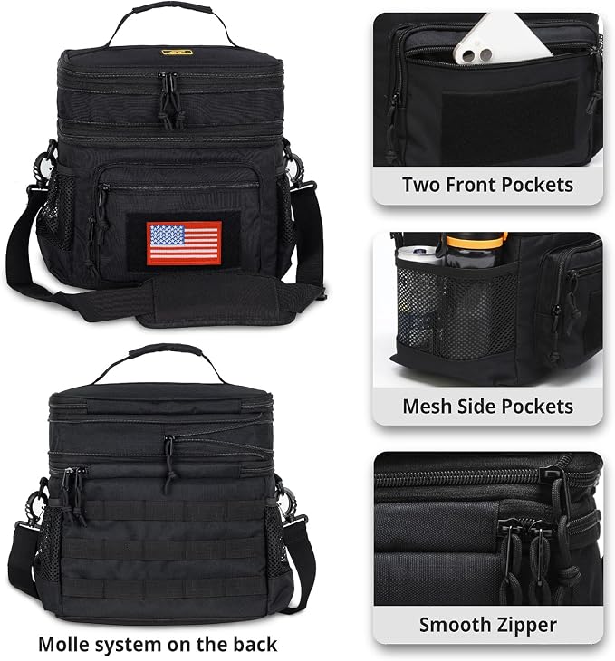ATRIPACK Lunch Bag for Men, Double Deck Tactical Lunch Box Work - Image 6